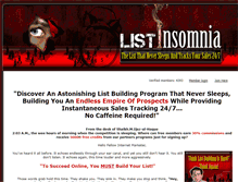 Tablet Screenshot of listinsomnia.com